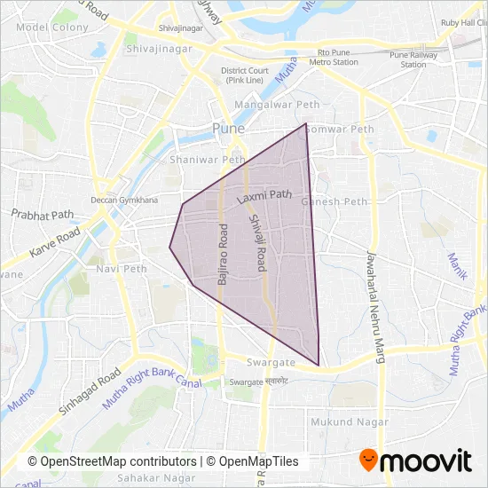PMPML Punyadasham Bus Service coverage area map