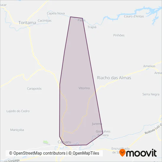 Bandeira | Urbano coverage area map