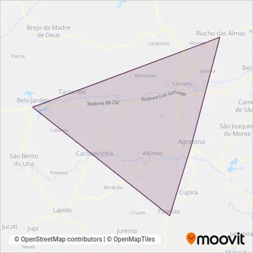 Coletivo | InterMunicipal coverage area map