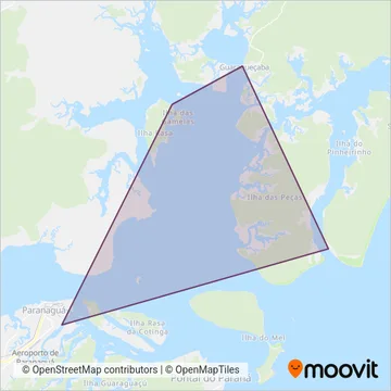 Transporte Marítimo (Ilhas e Guaraqueçaba) coverage area map