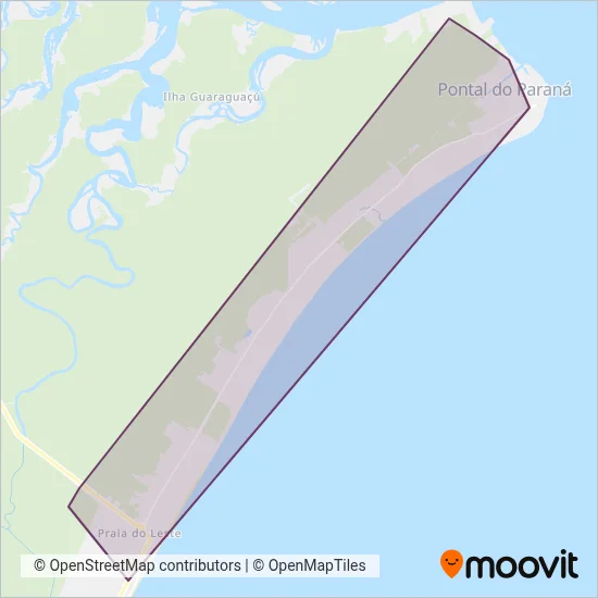 Transporte Pontalense / Oceânica Sul (Pontal do Sul) coverage area map