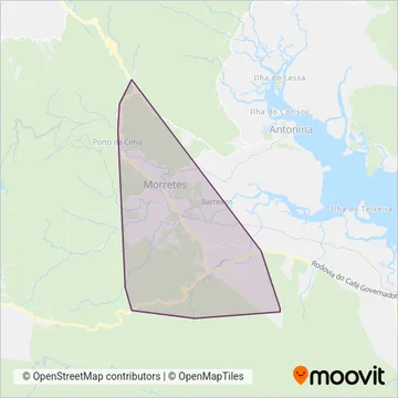 GGT Transportes (Morretes) coverage area map