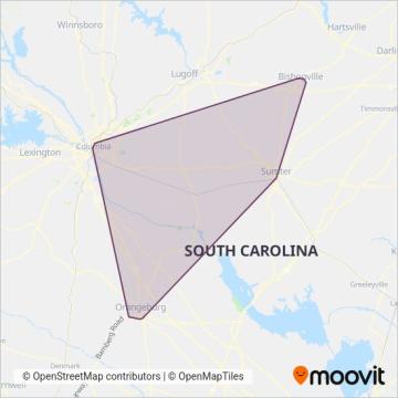 Santee Wateree RTA coverage area map