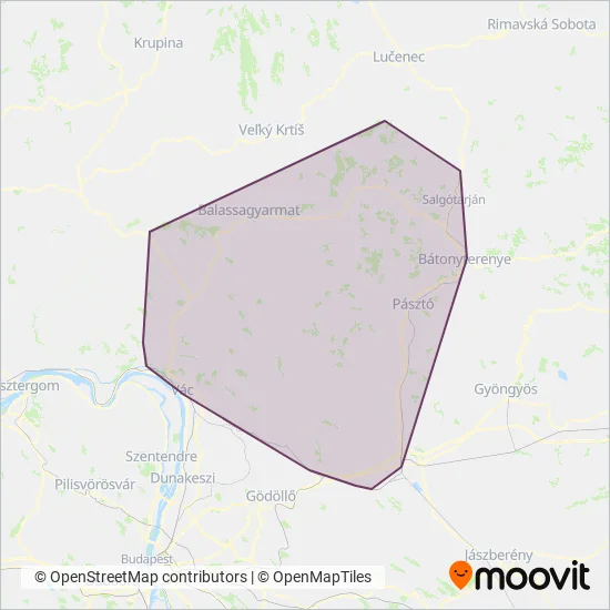 MÁV-Start Zrt. coverage area map
