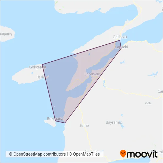 Gestaş coverage area map