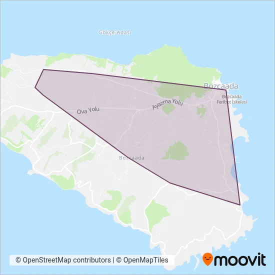 Bozcaada Belediyesi coverage area map