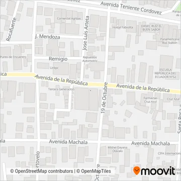 COOPERATIVA ECUATORIANO PULLMAN coverage area map