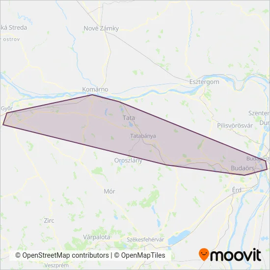 MÁV-Start Zrt. coverage area map