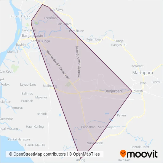 Trans Banjarbakula coverage area map