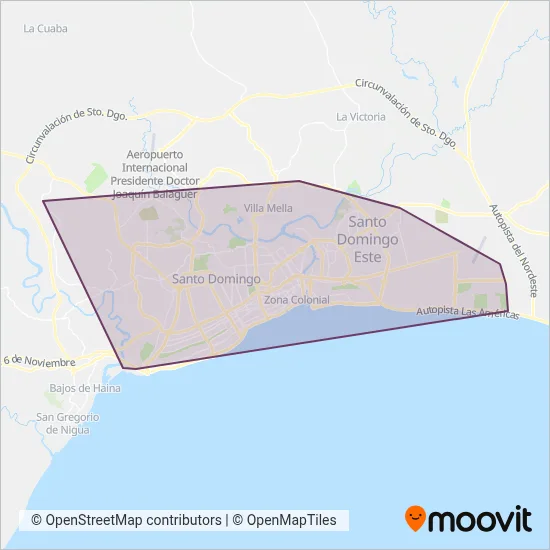 OMSA Santo Domingo coverage area map