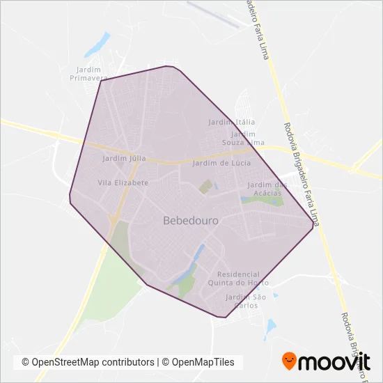VUG Bebedouro coverage area map