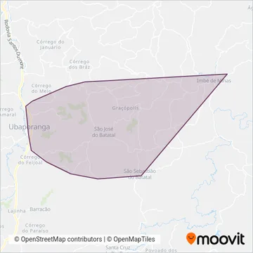 Viação Itamarati coverage area map