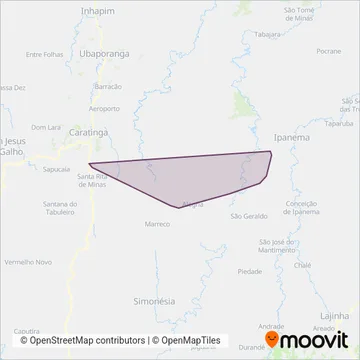 Viação Santa Elizabeth coverage area map