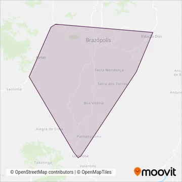 Viação São Caetano coverage area map