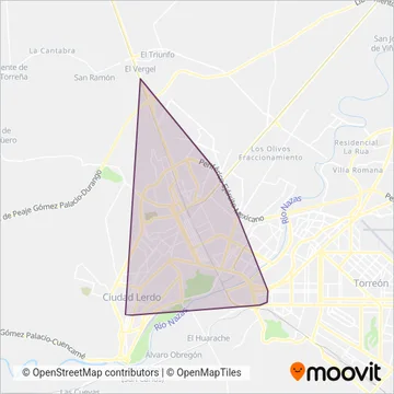 TRANSPORTES MOCTEZUMA coverage area map