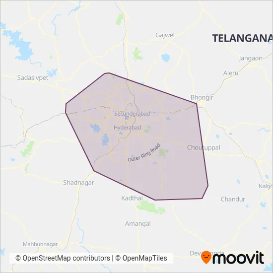 TGSRTC coverage area map