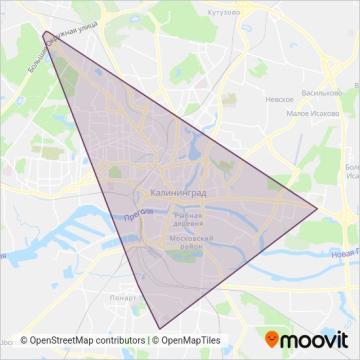 Схема покрытия компании Калининград ГорТранс (Канатная дорога)