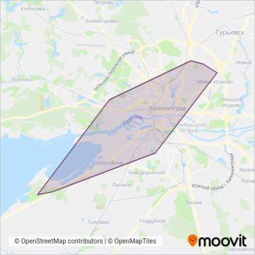 Зеленоградск Транс coverage area map