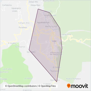 Consorcio de Tansportistas Cd. de Loja coverage area map