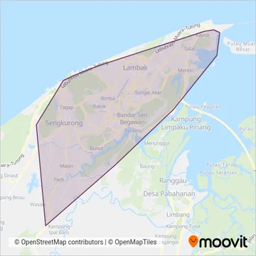 Brunei Bus coverage area map