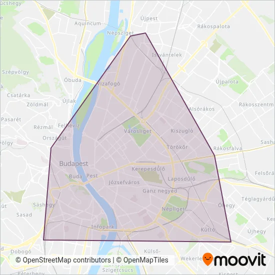 BKK (Subway) coverage area map