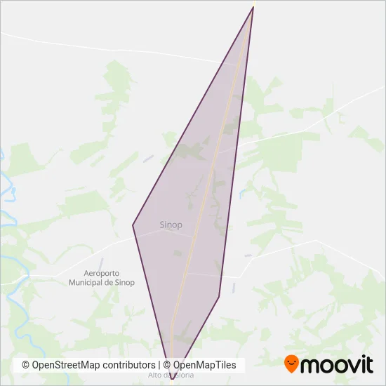 Viação Rosa coverage area map