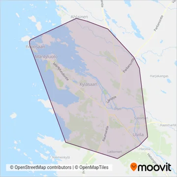 Porin Linjat coverage area map