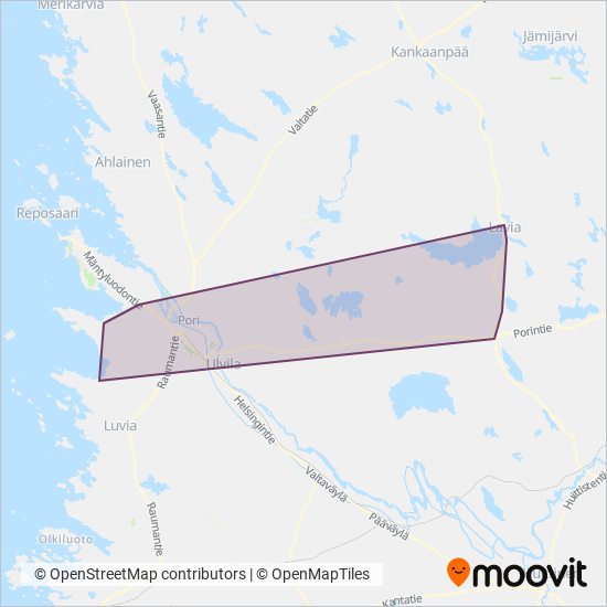 Ruosniemen Linja-auto Oy coverage area map