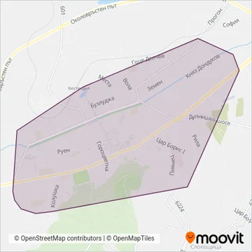 Община Кюстендил coverage area map
