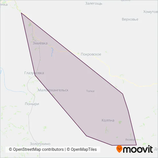 Kolpny and District coverage area map