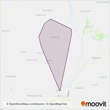 Болхов и район coverage area map