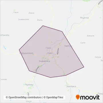 Орловский район coverage area map