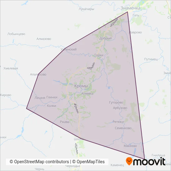Kromy and District coverage area map
