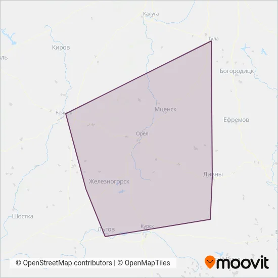 Suburban Trains coverage area map
