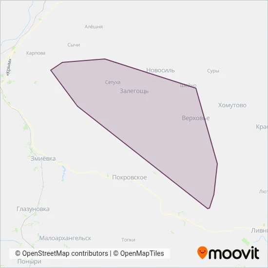 Zalegoshchensky District coverage area map
