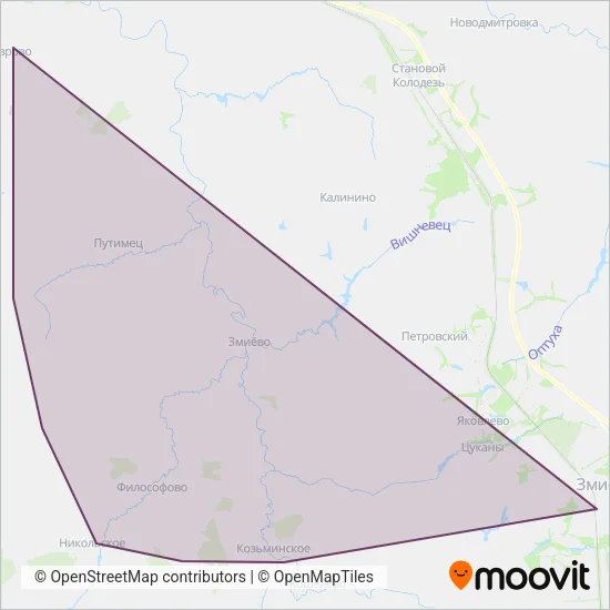 Zmievsky District coverage area map