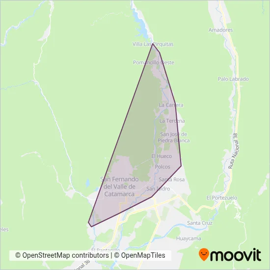 Empresa 25 de Agosto coverage area map