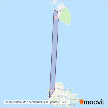 Barbuda Express coverage area map
