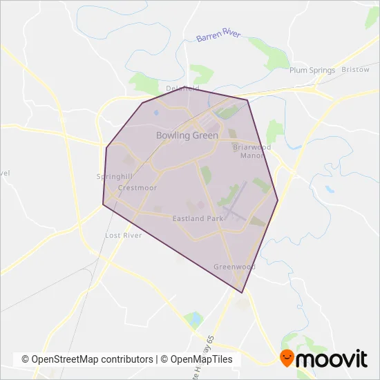 Bowling Green coverage area map