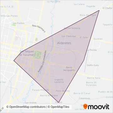 Mapa del área de cobertura de La Nueva Fournier S.R.L.