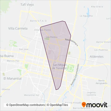 El Galgo S.R.L. coverage area map