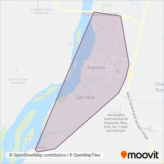 Copay coverage area map