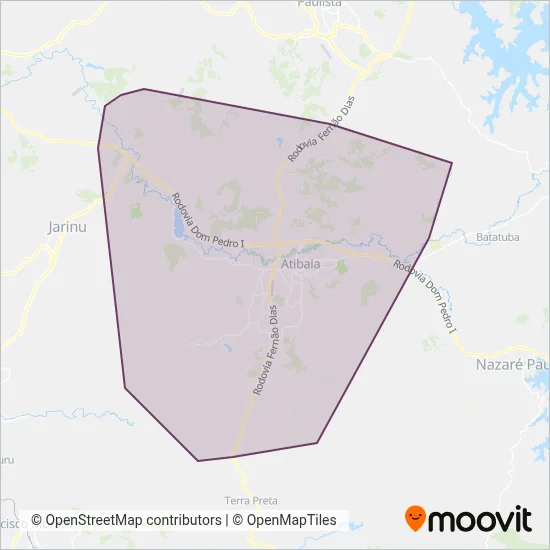 Sou Atibaia coverage area map