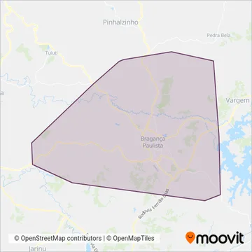 COM Bragança Paulista coverage area map