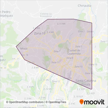 Rutas Express coverage area map