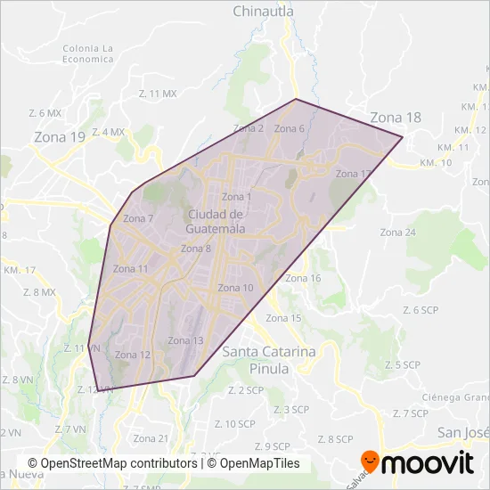 Transmetro coverage area map