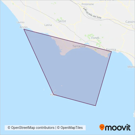 Area coperta dal servizio di Laziomar