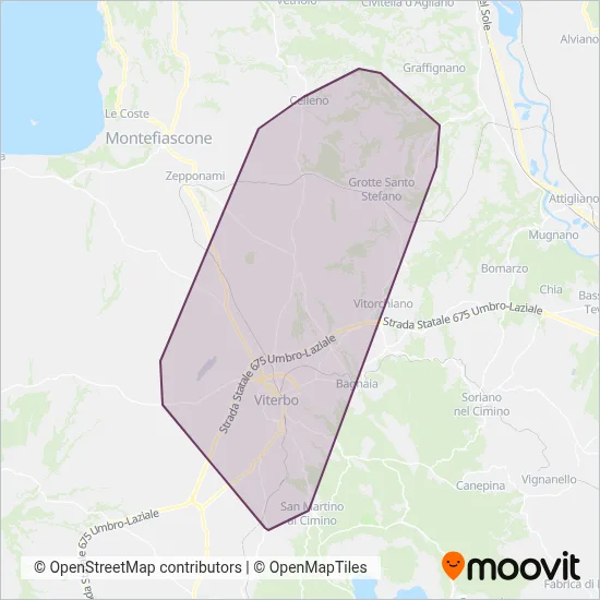 Francigena (Bus) coverage area map