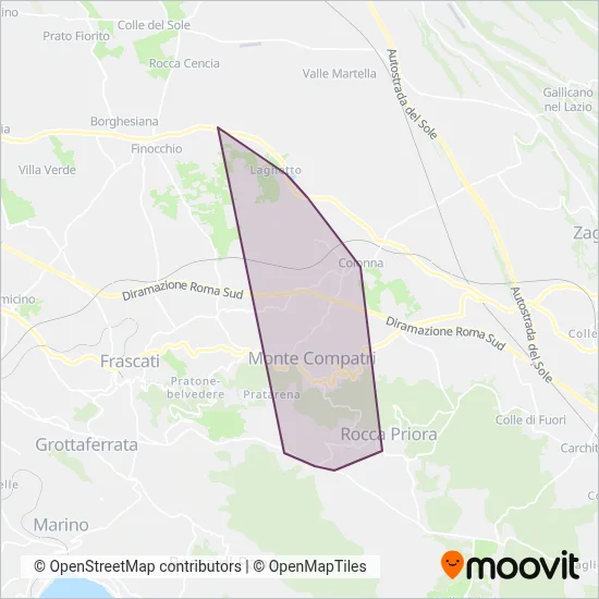 Area coperta dal servizio di Corsi & Pampanelli