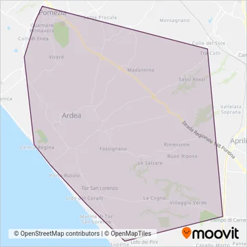 Lazio Mobilità Scarl coverage area map